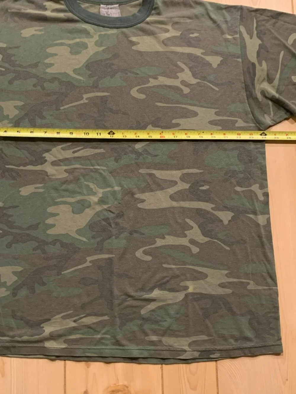 Vintage 90s Camo Camouflage Military Army Fatigues Uniform T-Shirt Size 2XL XXL